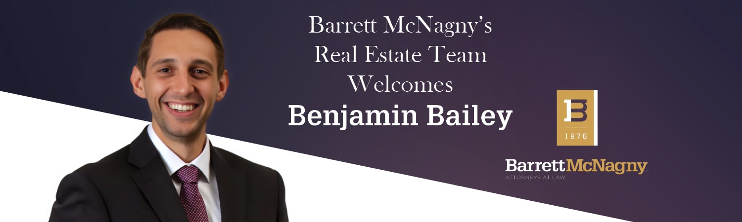 Banner Announcing Ben Bailey Joining Real Estate Team